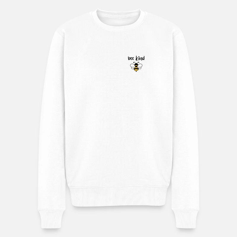 Biene Kind Imker Geschenk - Männer Premium Bio Pullover - Weiß