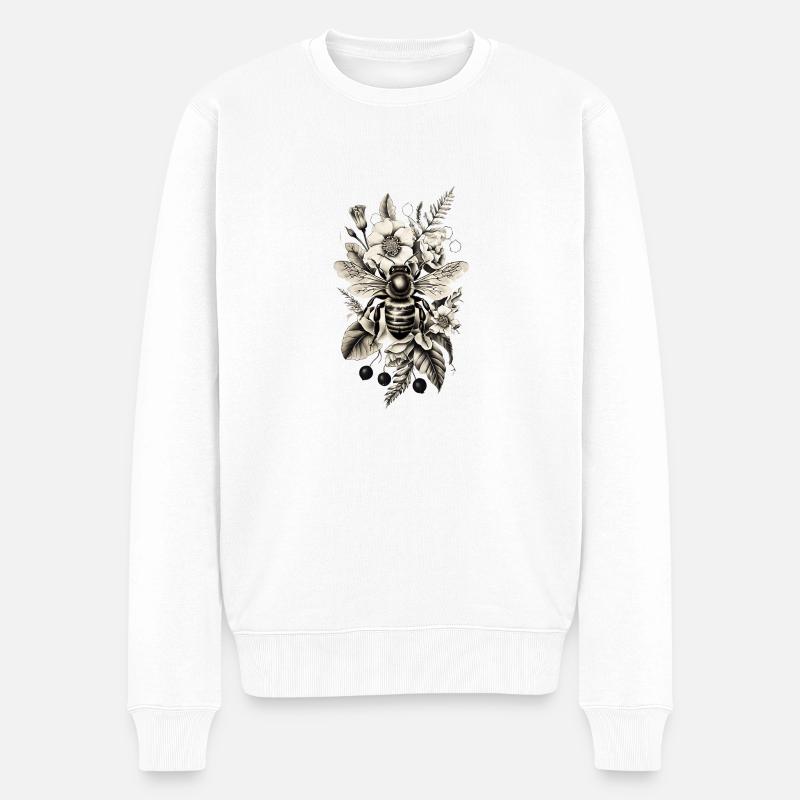 Abeille Apiculture Insecte Cadeau - Pull Premium bio Homme - blanc