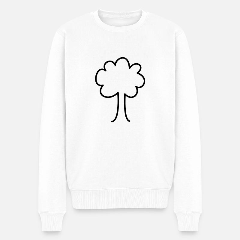 Baum - Männer Premium Bio Pullover - Weiß