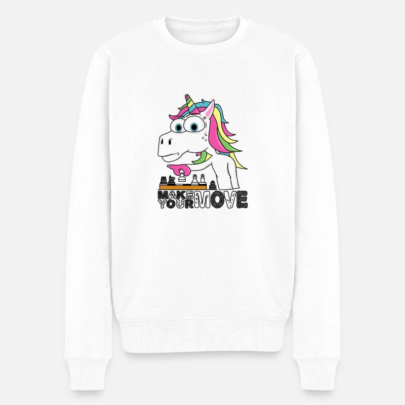 Schach - Make your Move - Männer Premium Bio Pullover - Weiß