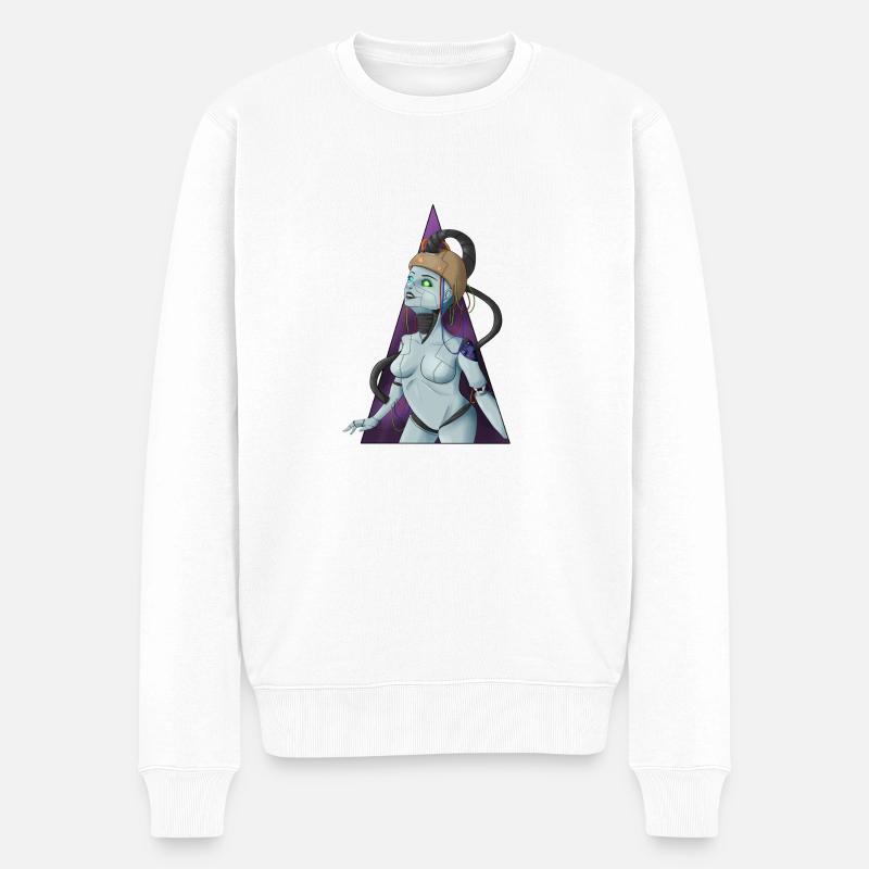 Mecha Queen 500 XP7 - Männer Premium Bio Pullover - Weiß