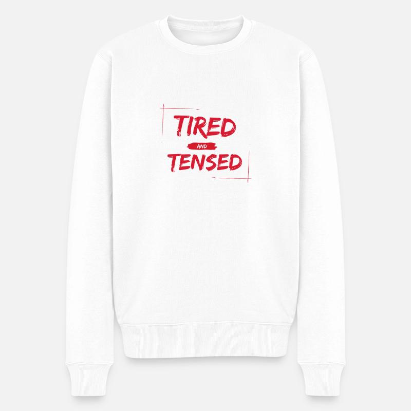 Fatigué et tendu - Pull Premium bio Homme - blanc
