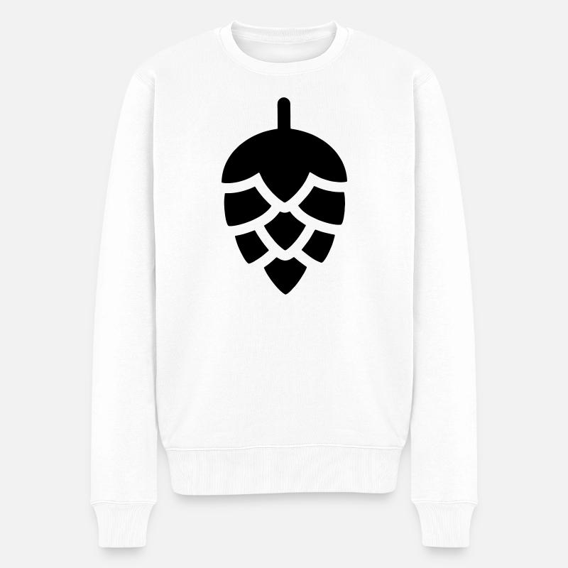 Hopfen - Männer Premium Bio Pullover - Weiß