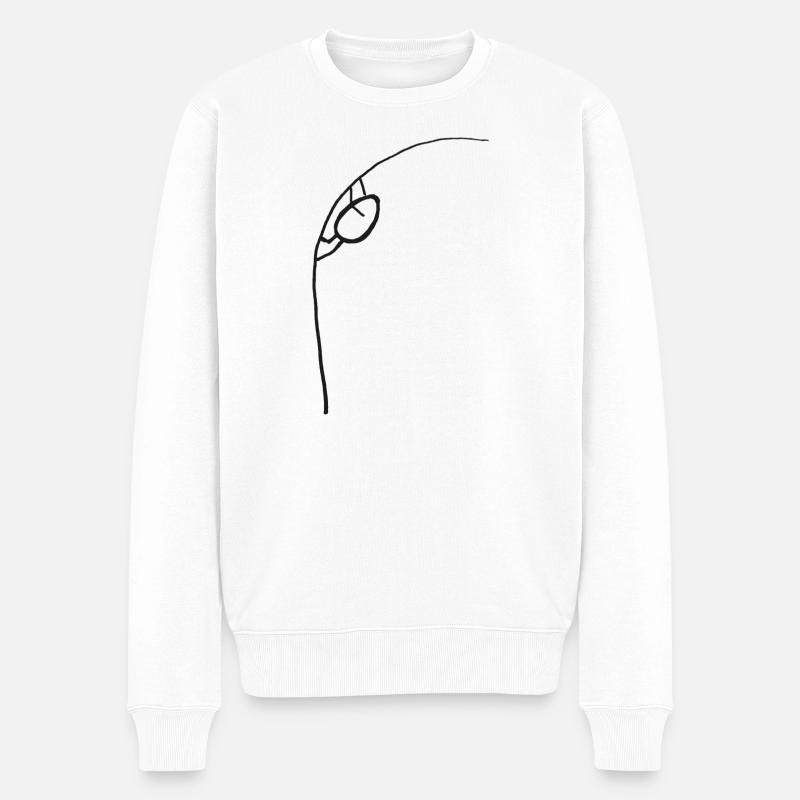 Mutig und beherzt eine Sache angehen - Männer Premium Bio Pullover - Weiß