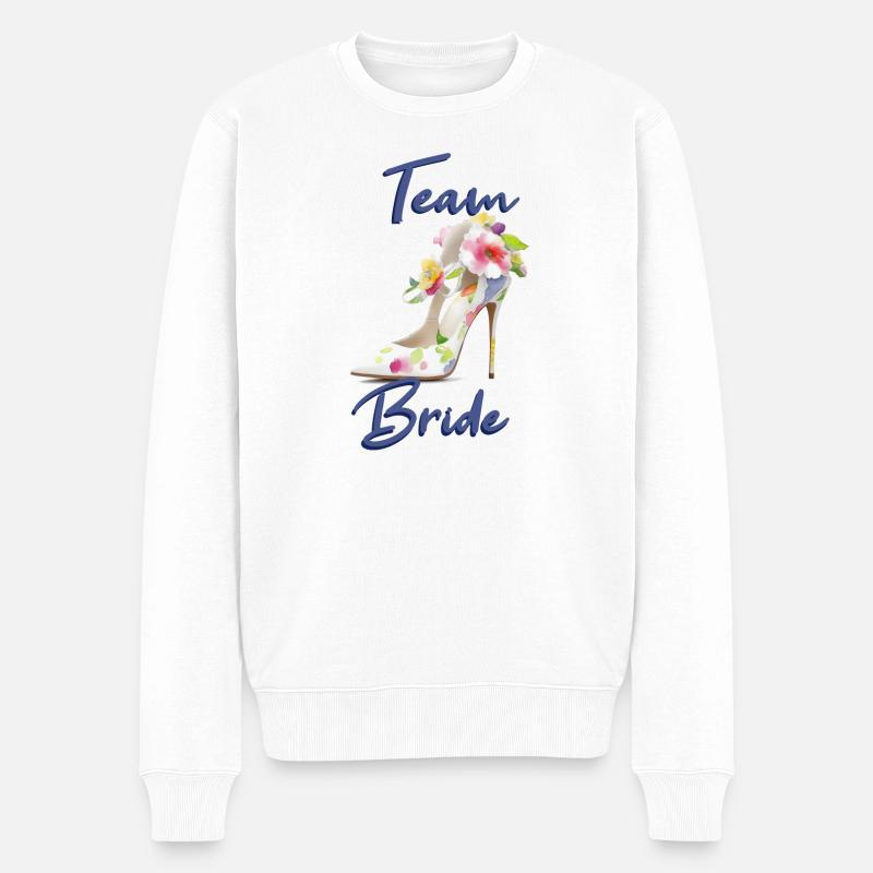 Team Bride - Männer Premium Bio Pullover - Weiß