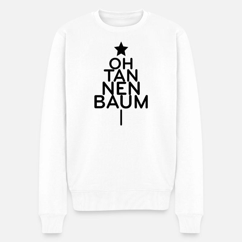 Oh Tannenbaum - Männer Premium Bio Pullover - Weiß