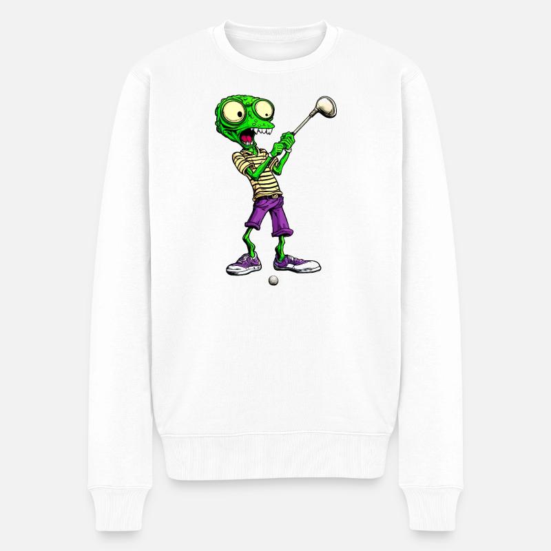 Les extraterrestres du golf - Pull Premium bio Homme - blanc