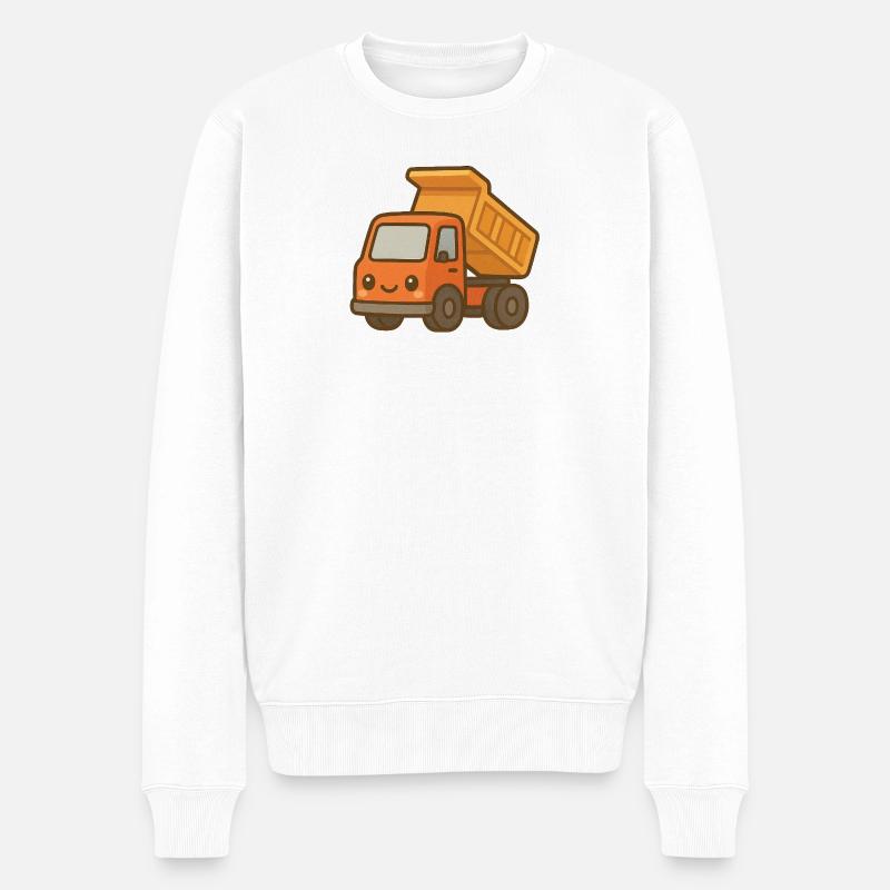 Camion à benne basculante mignon - Pull Premium bio Homme - blanc