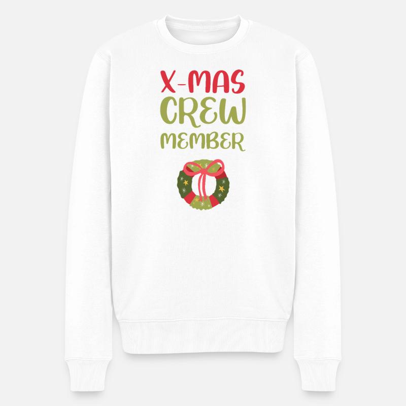 Membre de l’équipage de Noël - Pull Premium bio Homme - blanc