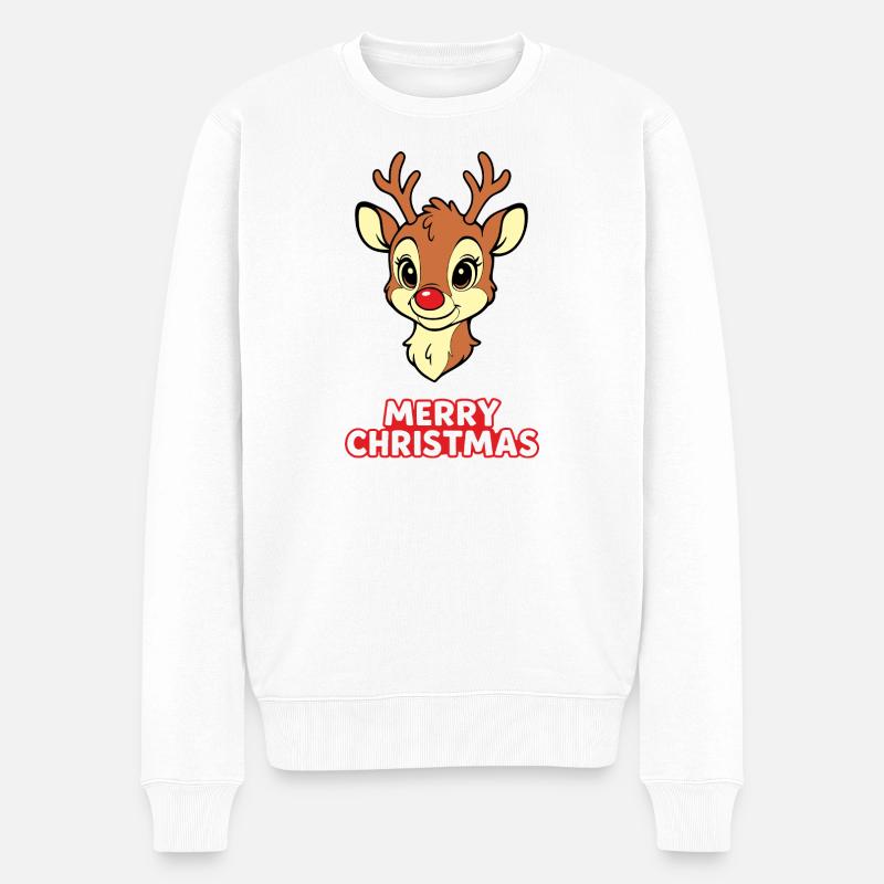 Noël des petits rennes, joyeux Noël - Pull Premium bio Homme - blanc