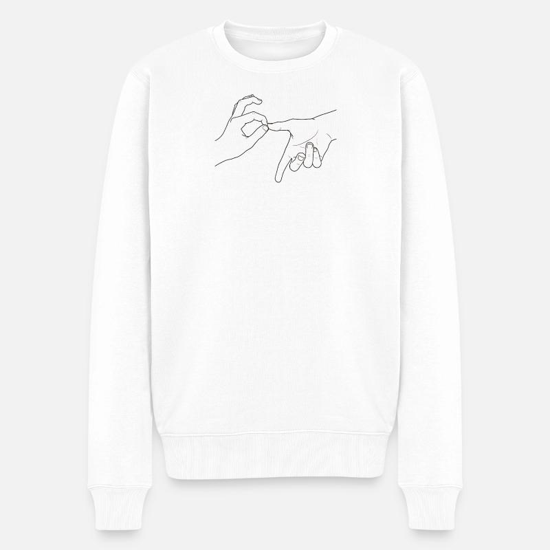 six seven - Männer Premium Bio Pullover - Weiß