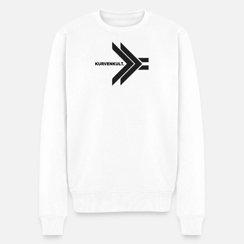 Culte de la courbe. - Pull Premium bio Homme - blanc