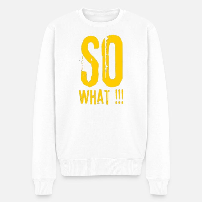 Et alors!! Faute de frappe grunge en gras - Pull Premium bio Homme - blanc