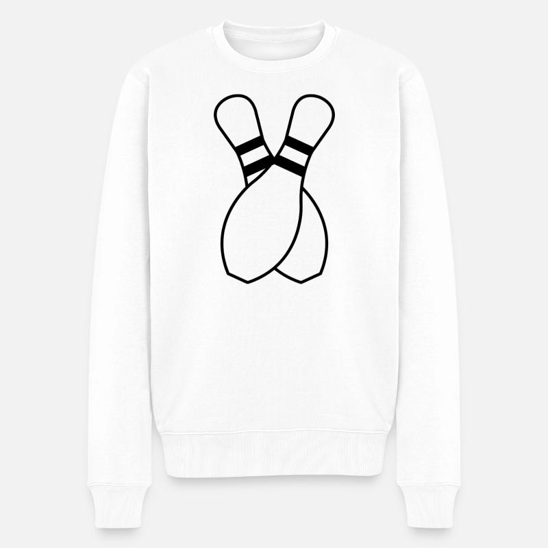 Quilles de bowling - Pull Premium bio Homme - blanc