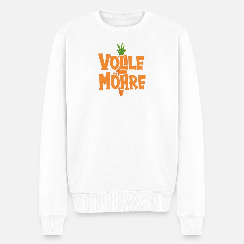 Volle Möhre - Männer Premium Bio Pullover - Weiß