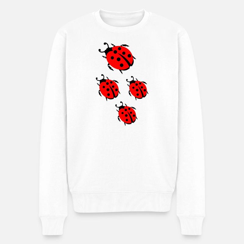 ladybug marienkaefer - Männer Premium Bio Pullover - Weiß