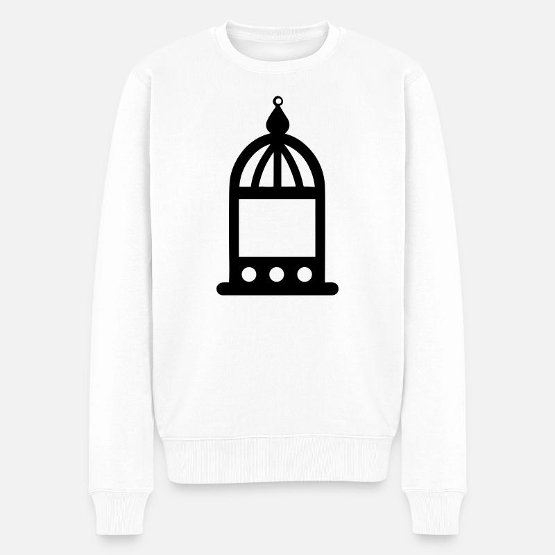 Laterne - Männer Premium Bio Pullover - Weiß