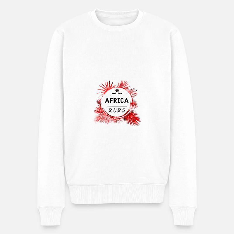 Afrika 2025 Bunt - Männer Premium Bio Pullover - Weiß