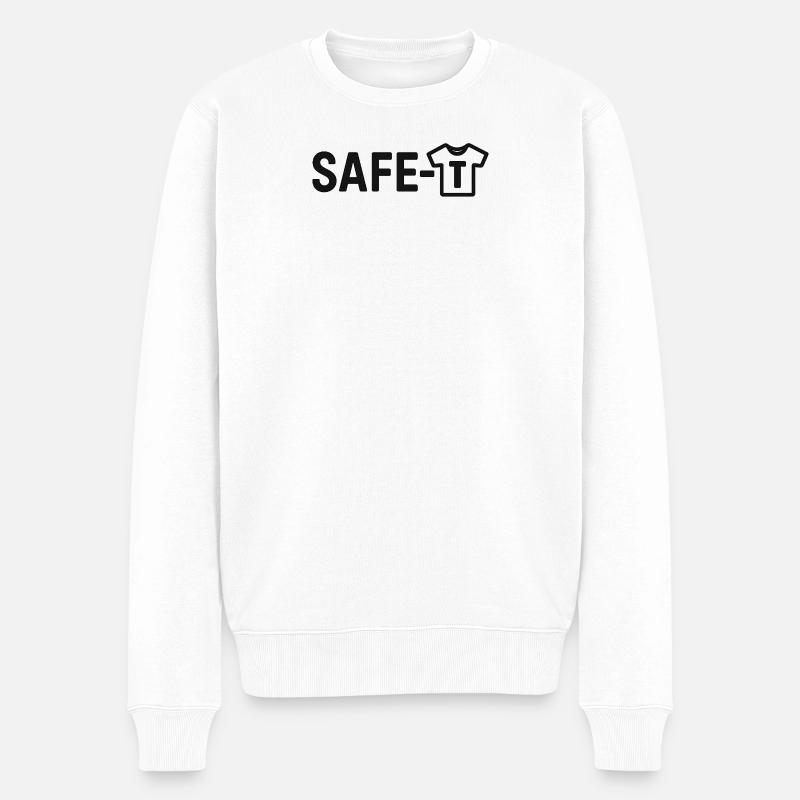 Safe-T - Männer Premium Bio Pullover - Weiß