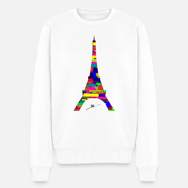 Eiffel Art - Pull Premium bio Homme - blanc