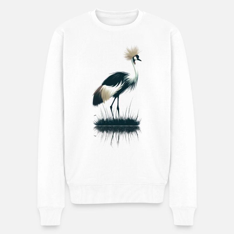 Grue couronnée - Pull Premium bio Homme - blanc