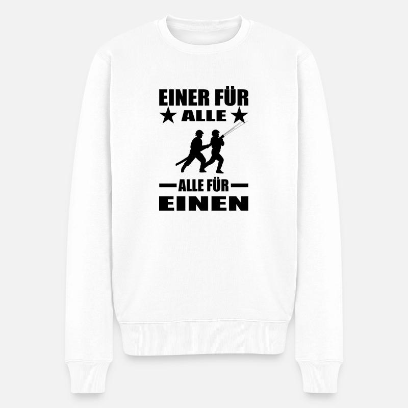 Feuerwehr - Männer Premium Bio Pullover - Weiß