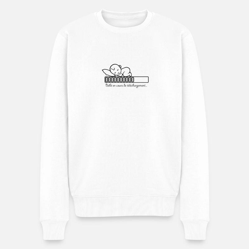 bebe telechargement - Pull Premium bio Homme - blanc