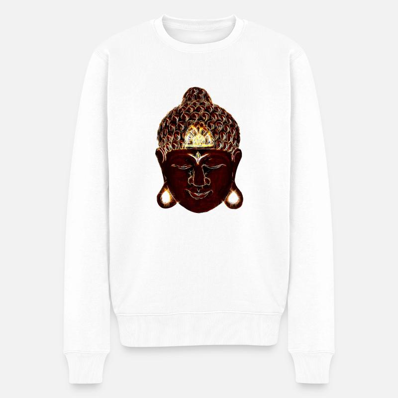 Bouddha - Pull Premium bio Homme - blanc