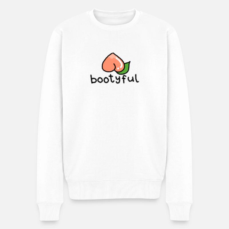 bootyful - Männer Premium Bio Pullover - Weiß