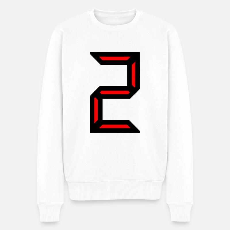 2. 2 JAHRE. 2. JUBILÄUM. GEBURTSTAG 2 JAHRE. 2 - Männer Premium Bio Pullover - Weiß