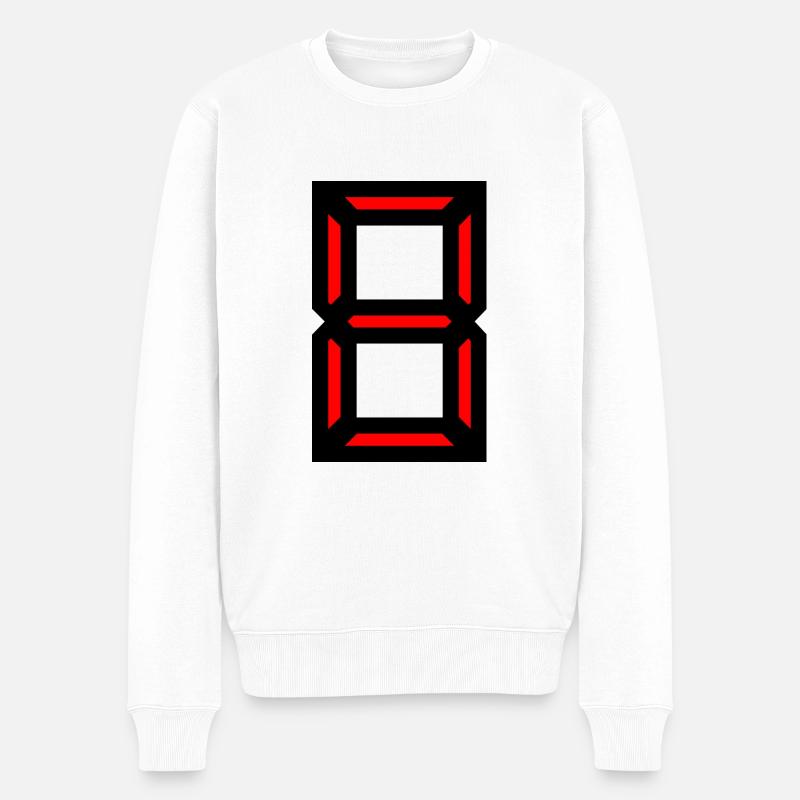 8. 8 JAHRE. 8. JUBILÄUM. GEBURTSTAG 8 JAHRE - Männer Premium Bio Pullover - Weiß