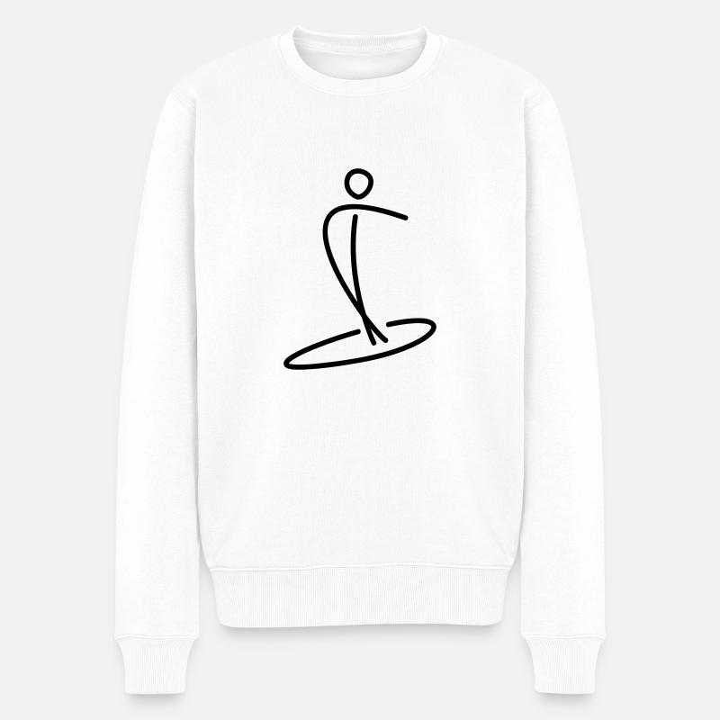 SURFEN - Männer Premium Bio Pullover - Weiß