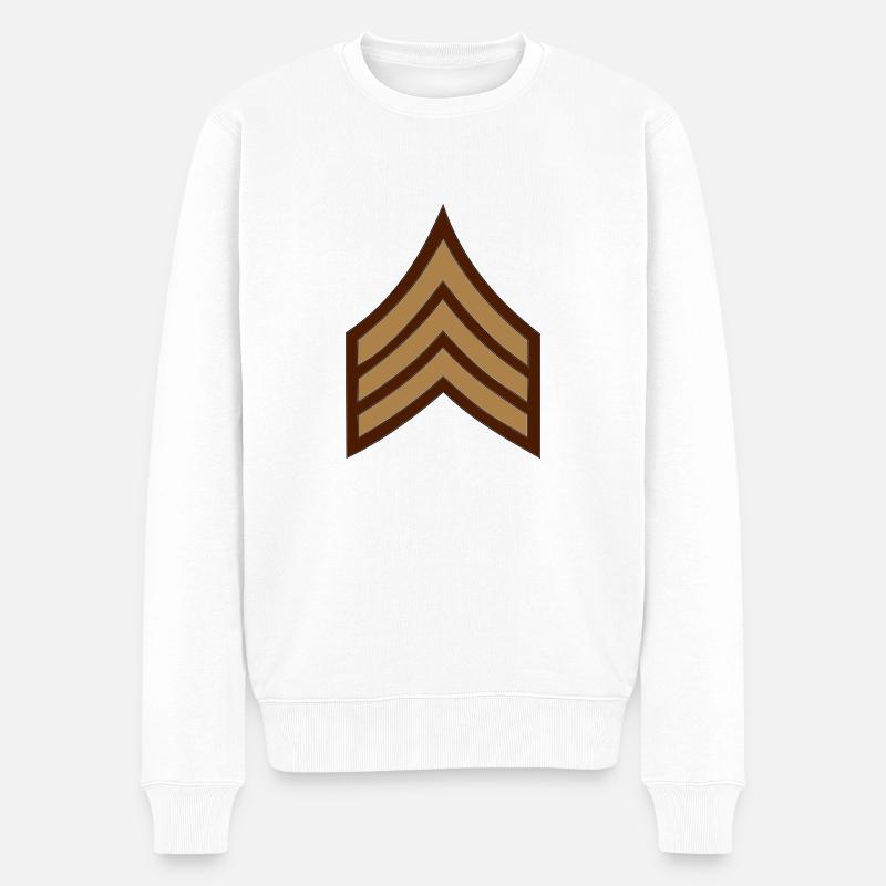 U.S. Army Chevron - Männer Premium Bio Pullover - Weiß