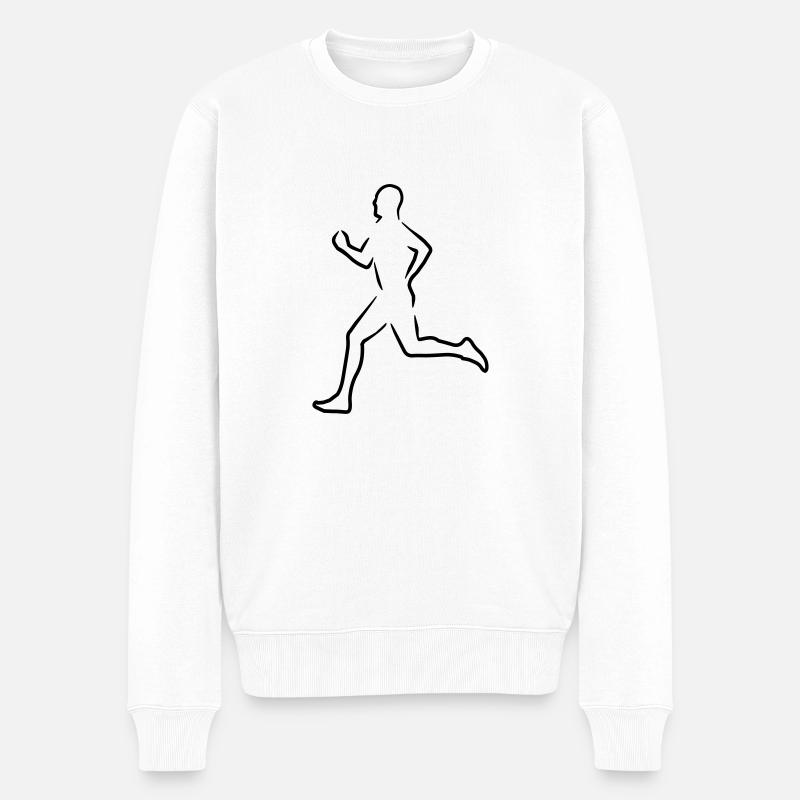 Läufer - Pull Premium bio Homme - blanc