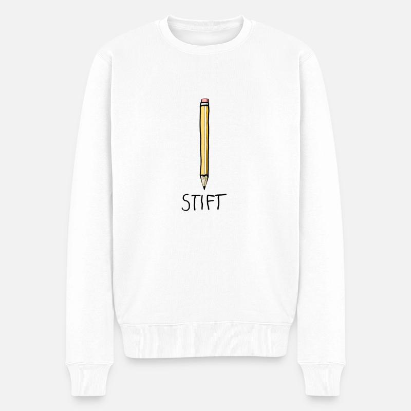 Stift - Azubi in der Lehre - Männer Premium Bio Pullover - Weiß