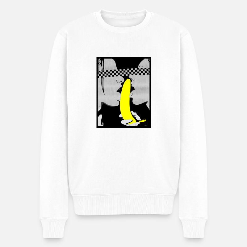 Horny couple de lesbiennes - Pull Premium bio Homme - blanc