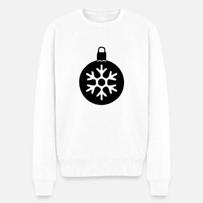 Weihnachten - Männer Premium Bio Pullover - Weiß