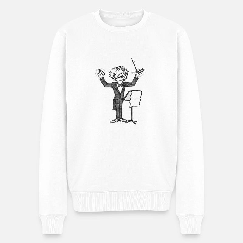 Dirigent - Männer Premium Bio Pullover - Weiß