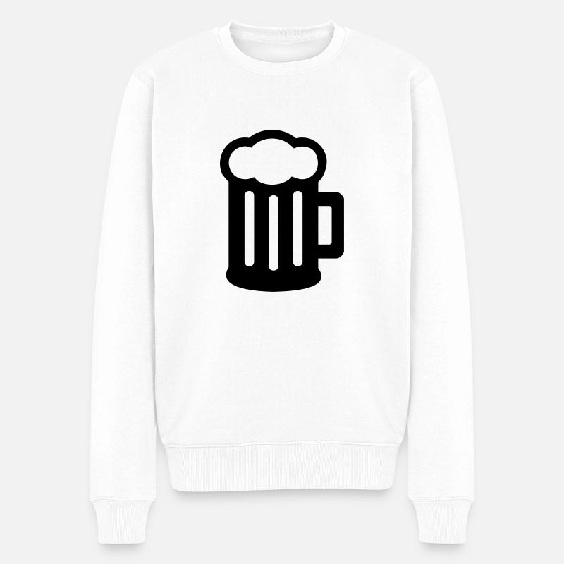 Bière - Pull Premium bio Homme - blanc