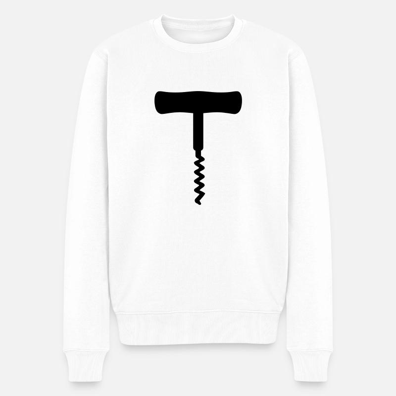 Tire-bouchon - Pull Premium bio Homme - blanc