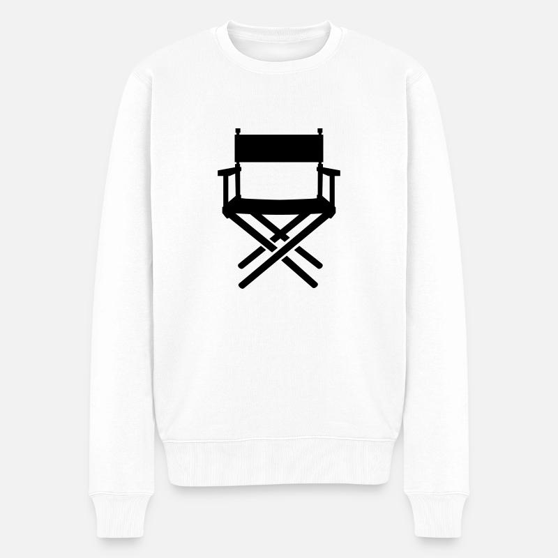 Stuhl - Männer Premium Bio Pullover - Weiß