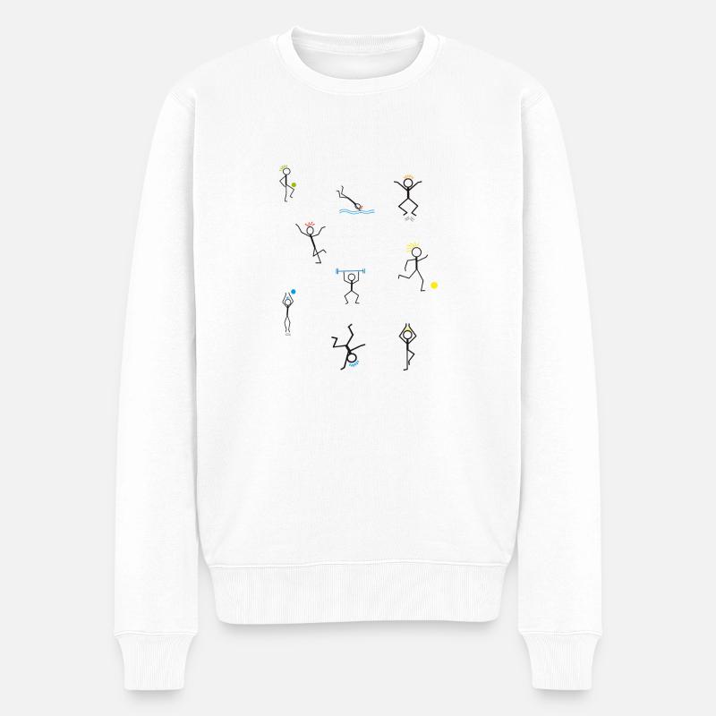 Es lebe der Sport - Männer Premium Bio Pullover - Weiß