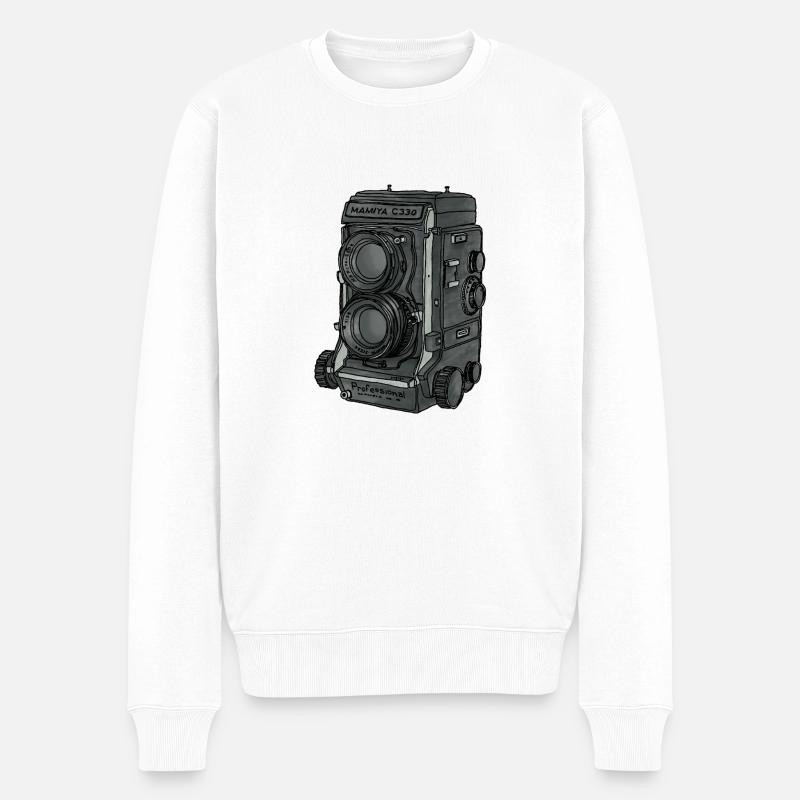 Mamiya C330 - Männer Premium Bio Pullover - Weiß