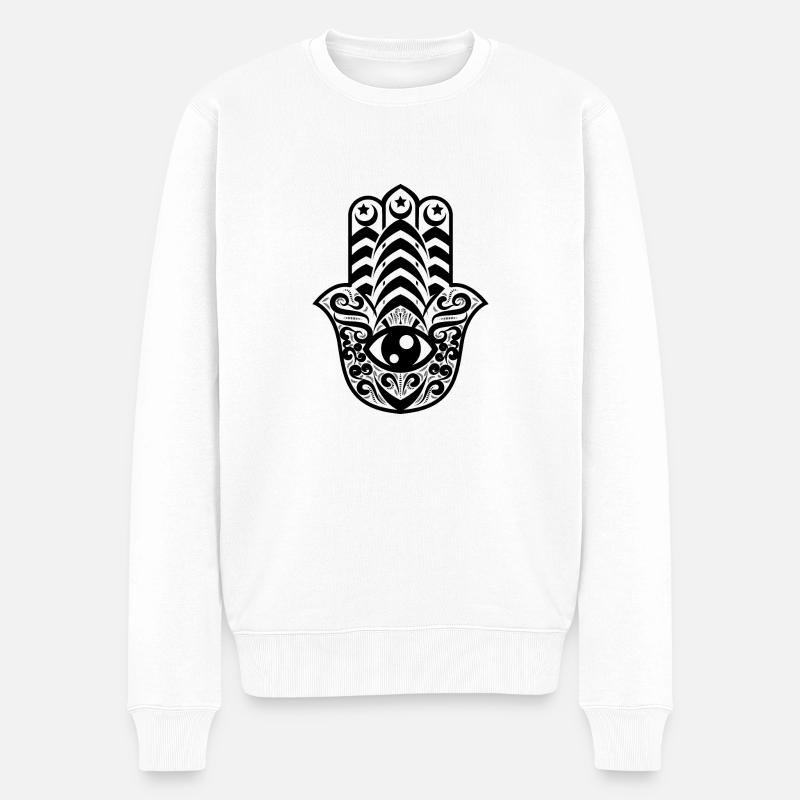 Lkhamsa (hamsa) - Pull Premium bio Homme - blanc