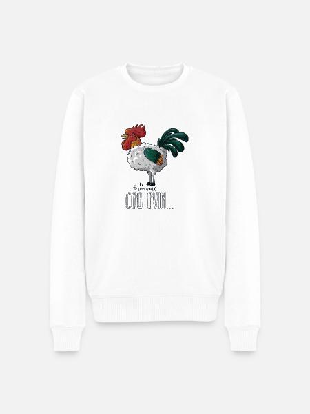 Coq ovin - Pull Premium bio Homme - blanc