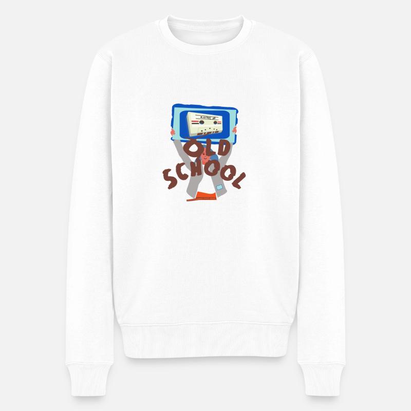Musique oldschool - Pull Premium bio Homme - blanc