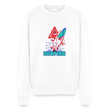 Arrêt - Surf - Pull Premium bio Homme - blanc - Devant - Thijin (182cm)