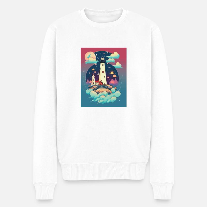 Phare - Pull Premium bio Homme - blanc