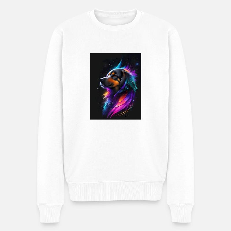 Dog Galaxy - Männer Premium Bio Pullover - Weiß