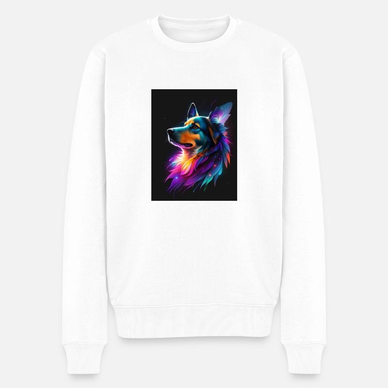 Chien Galaxy No.2 - Pull Premium bio Homme - blanc